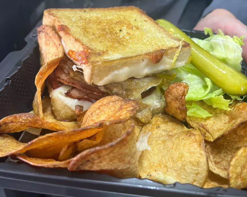 Image: Grill My Pickle is a fan-favorite sandwich from MaryLee Kitchens. Customers can now find it at Tempe's Yucca Tap Room.