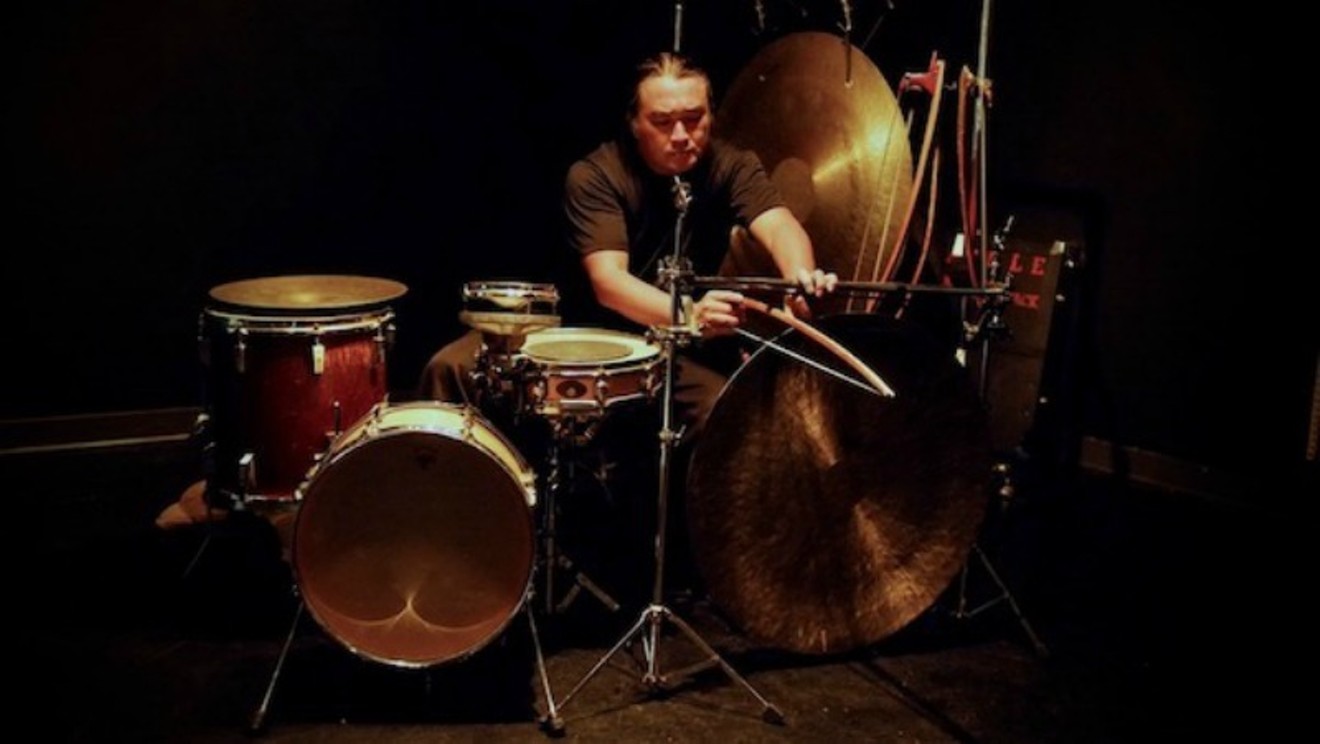 Tatsuya Nakatani plays a gong like a fiddle — literally.