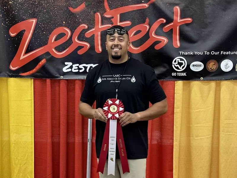 Image: Marcos Amaya III and his salsas are gaining national attention. He recently won two awards at the ZestFest in Dallas.