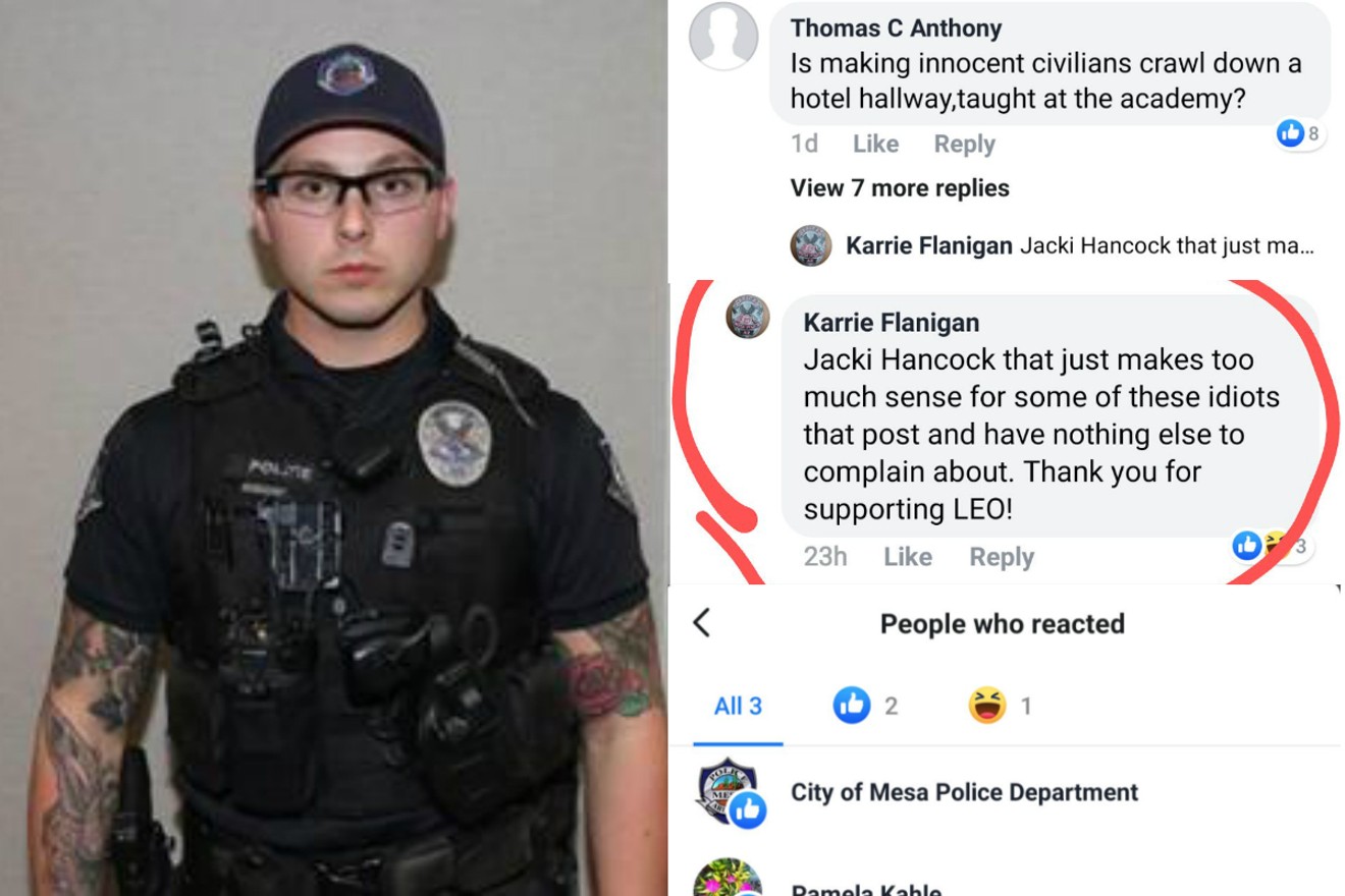 Philip Brailsford and recent comments on the Mesa Police Department Facebook page.