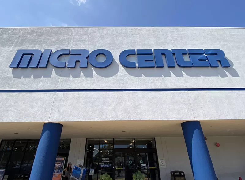 Image: The exterior of the Micro Center store in Tustin, California, the tech retailer's nearest location to the Valley.
