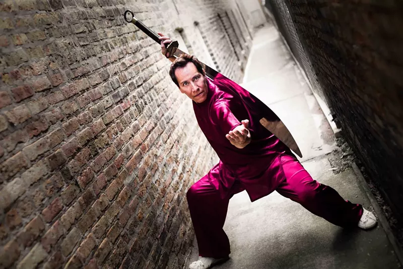 Image: Daniel Pesina, the original Johnny Cage, Scorpion, and Sub Zero from Mortal Kombat.