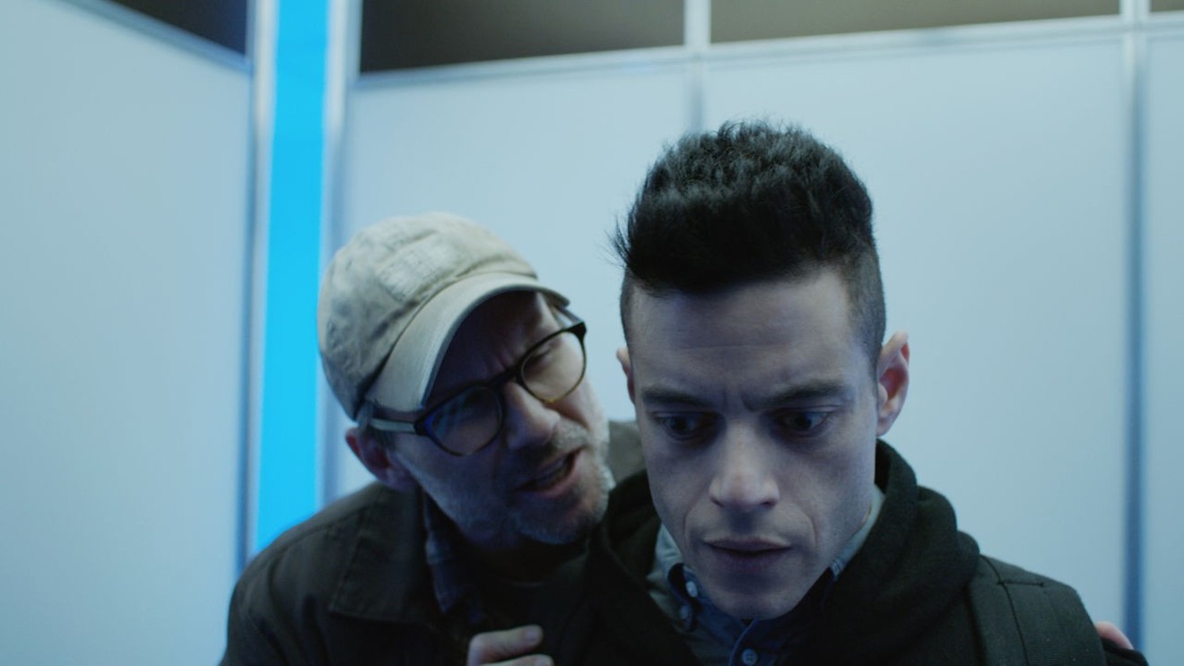 Rami Malek (right) portrays brilliant, bipolar engineer Elliot Alderson, whose aggressive alter ego is called Mr. Robot, which is physically manifested in the USA Network series by Christian Slater.