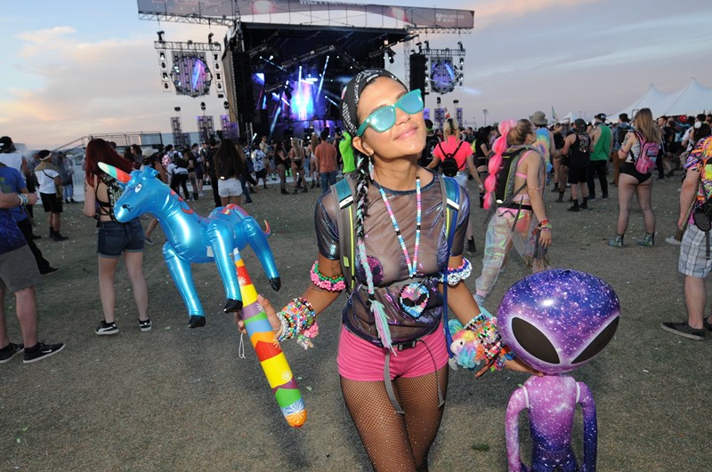 An attendee of the Phoenix Lights music festival in 2019.