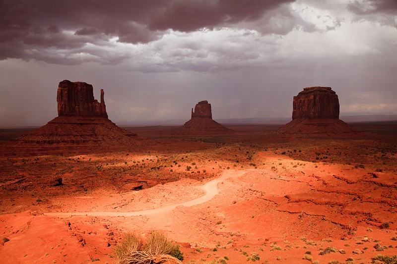 Monument Valley, in northeastern Arizona near the Four Corners, is located within the Navajo Nation and will close temporarily due to COVID-19 concerns.