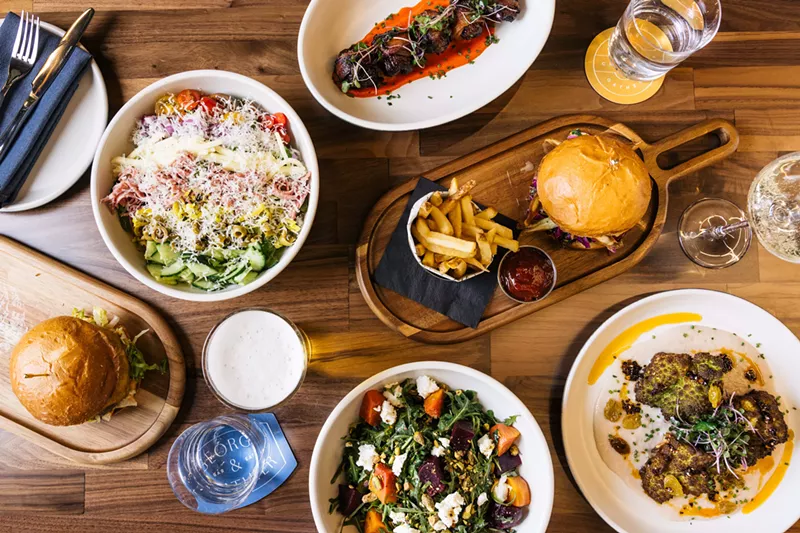 Image: George & Gather will open in downtown Chander on March 12, serving an all-day menu that includes hearty lunch and dinner options such as burgers, salads and shareable plates of meatballs or roasted cauliflower.