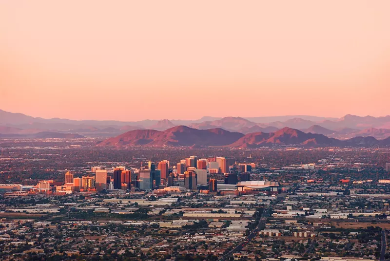 Image: downtown phoenix at dusk