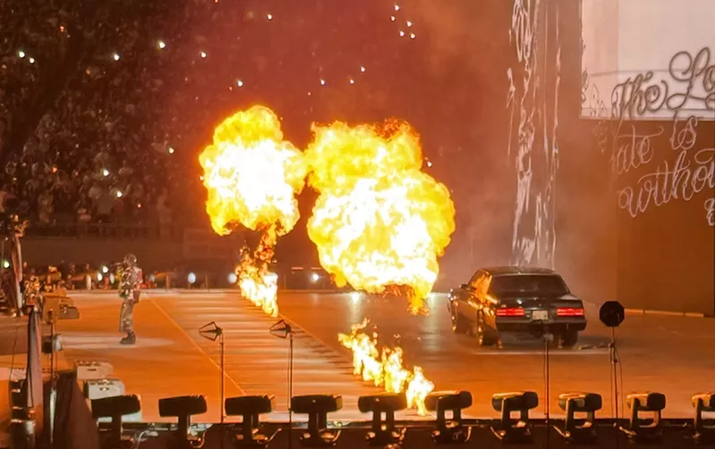 Image: Kendrick Lamar performs at State Farm Stadium on May 27.