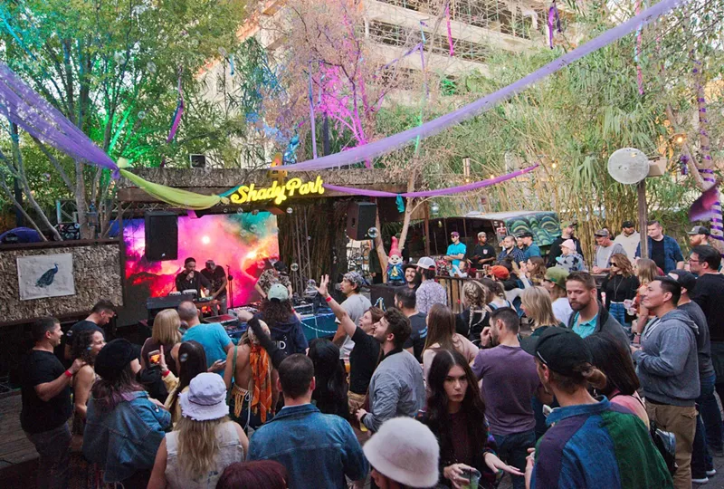 Image: A crowd gathered at Tempe’s now-closed Shady Park in 2019.