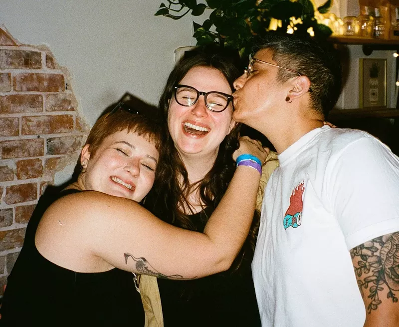 Image: Maudies founder Abigail Spong with The Wayward Taphouse's Operations Manager Serena Fonze and co-owner Hilda Cardenas.