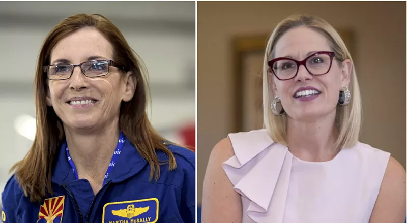 Image: Republican Martha McSally (left) and Democrat Kyrsten Sinema.