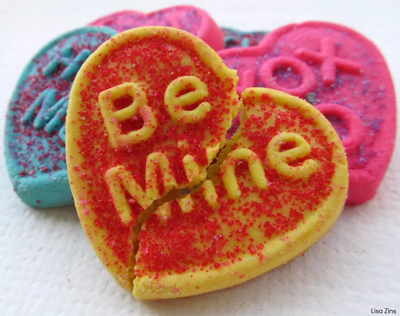 Image: Broken heart cookie.