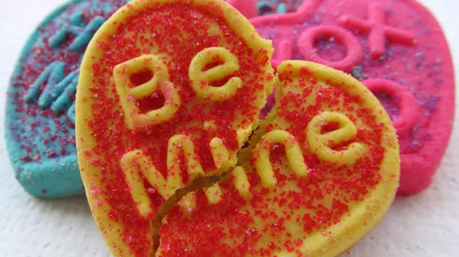 Broken heart cookie.
