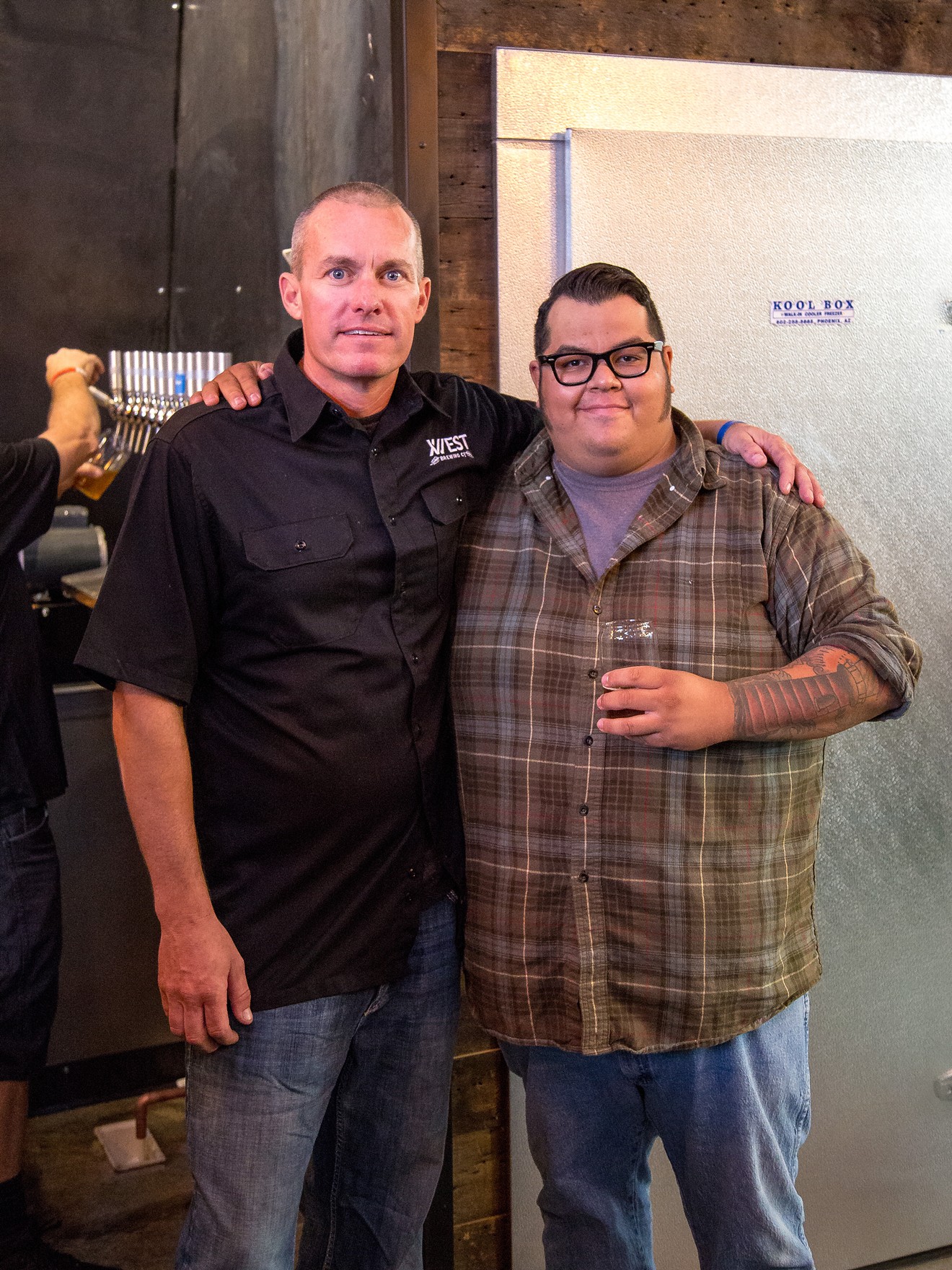 Bryan McCormick (left) and Noel Garcia (right) of 12 West Brewing Co.