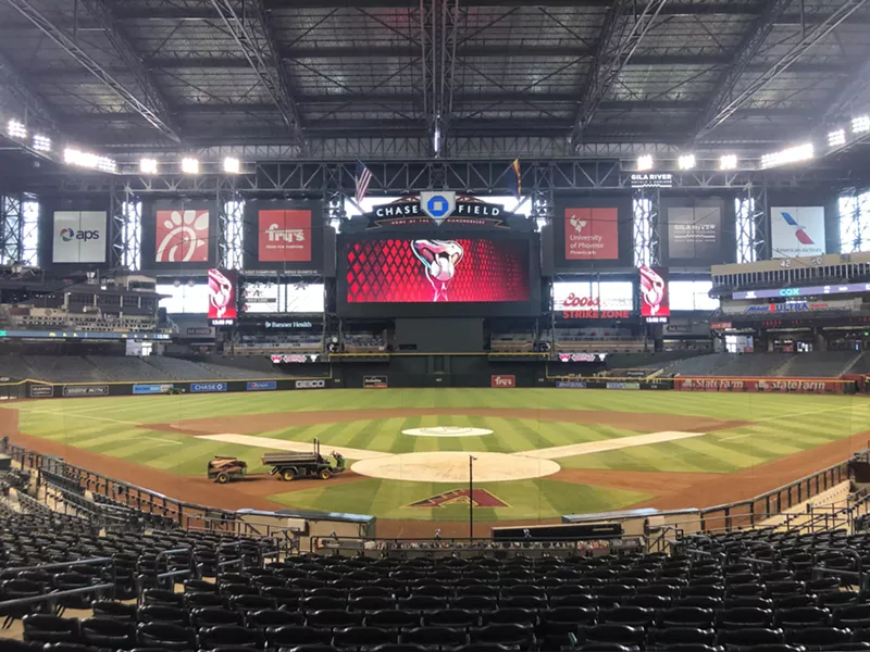 Image: TGI Fridays Front Row Sports Grill and the ballpark-adjacent Game Seven Grill have both permanently closed.