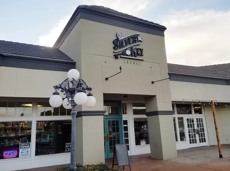 Image: The exterior of The Silver Key Lounge in Mesa.