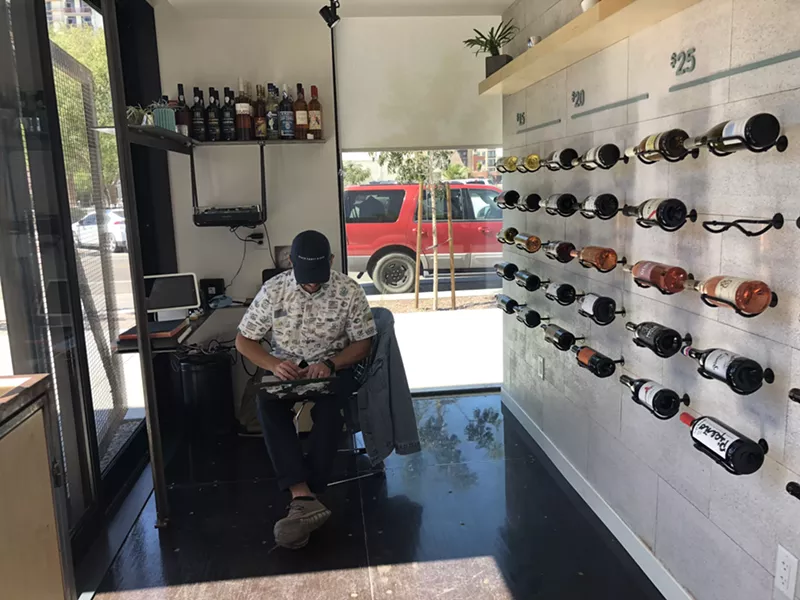 Image: Chris Lingua in his 160 square foot shop.