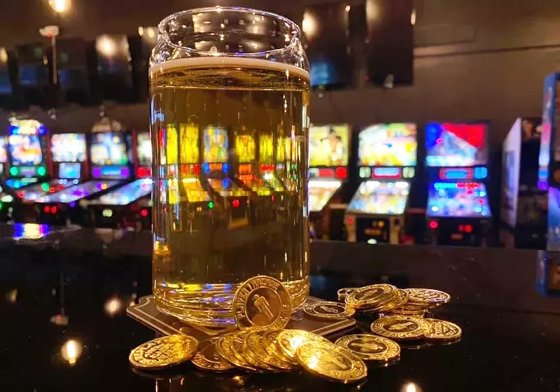 Image: You can pound beers and mash buttons at Player 1 Arcade in Surprise.