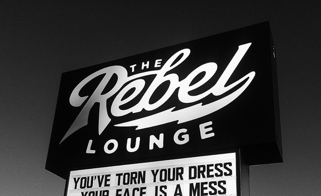 The Rebel Lounge gave fans the chance to put a message on its marquee.