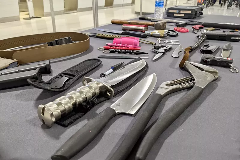 Image: Sky Harbor is among the leading airports in the U.S. for guns spotted during security screenings. TSA agents find plenty of other prohibited weapons, too.