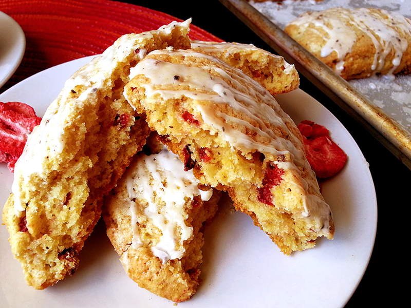Einkorn Strawberry Scone Recipe in the Iron Pan - Hilltop in the