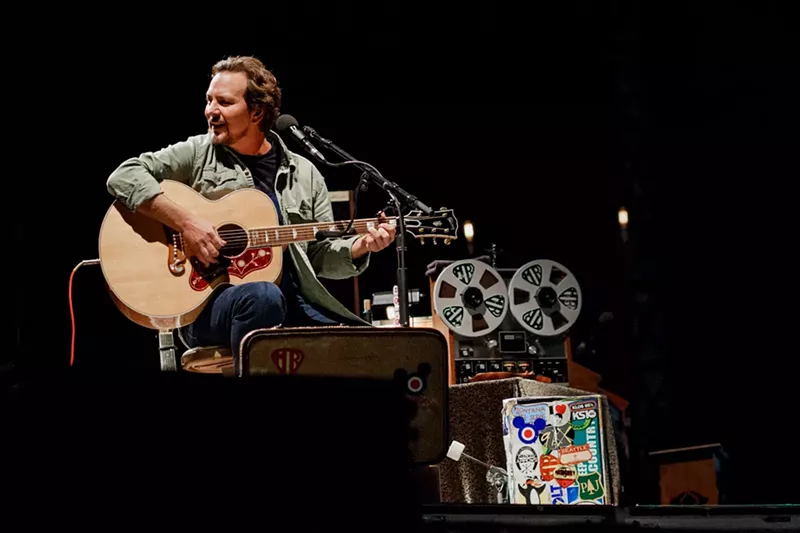 Image: Eddie Vedder performing at 2019 Innings Festival.