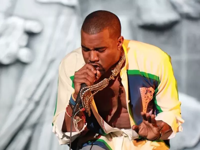 Kanye West performs at Coachella in 2011.