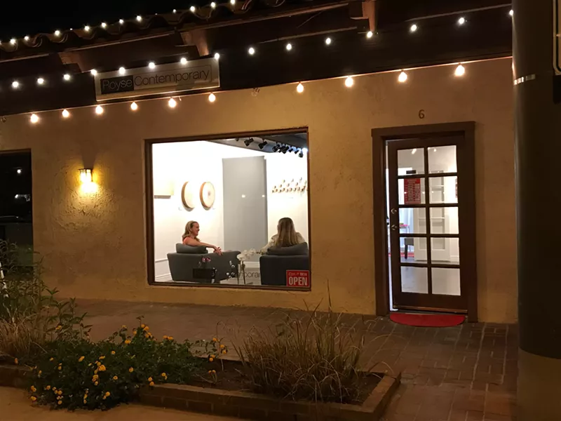 Image: Royse Contemporary gallery during a Thursday night Scottsdale Artwalk.