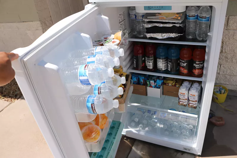 Image: The fridge by 29th Avenue and Cactus in North Phoenix was packed.