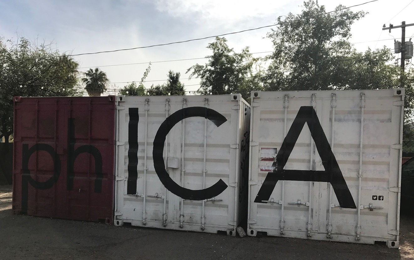 Shipping container galleries operated by phICA  in Roosevelt Row.