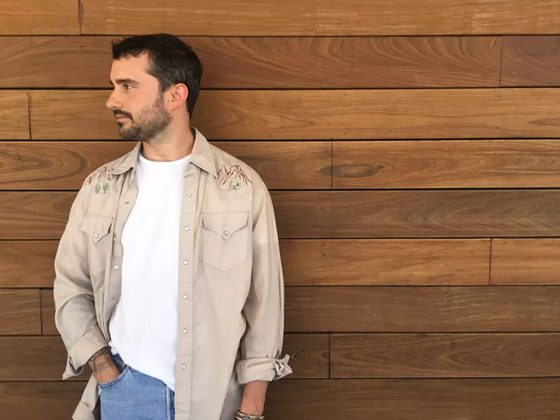 Image: One of Hahn's favorite outfits is this vintage embroidered Western shirt and this pair of light wash Levi's 501 jeans.