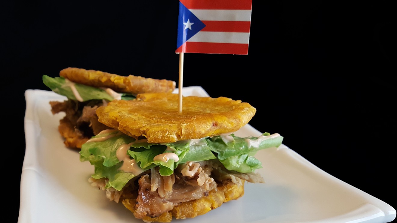 The Jibarito uses two plantains to create the sandwich