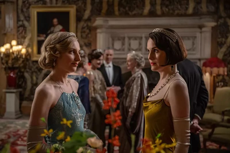 Image: Laura Carmichael, left, stars as Lady Edith and Michelle Dockery as Lady Mary in "Downton Abbey: The Grand Finale."