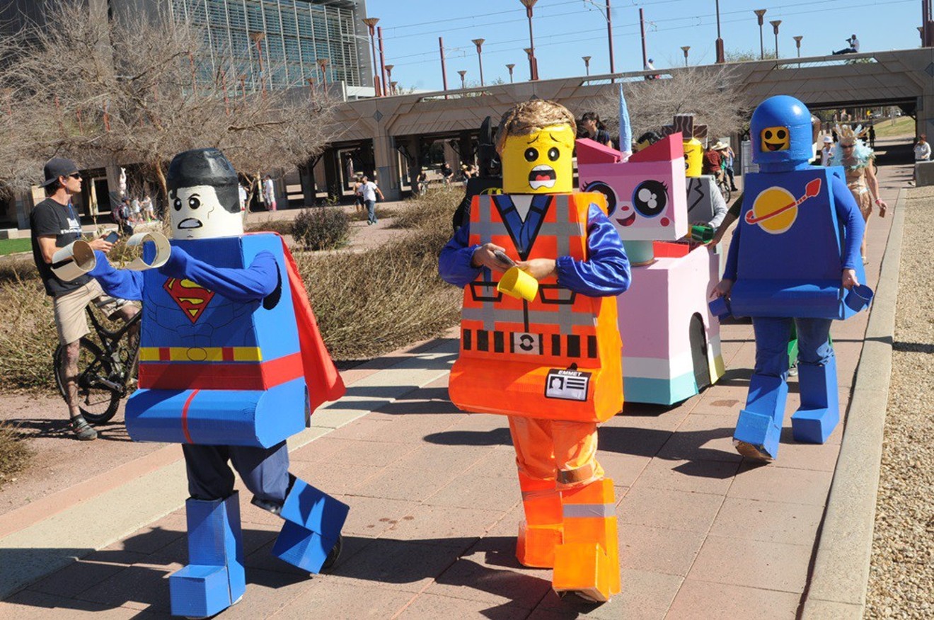 A team inspired by The Lego Movie at the Phoenix Idiotarod in 2015.