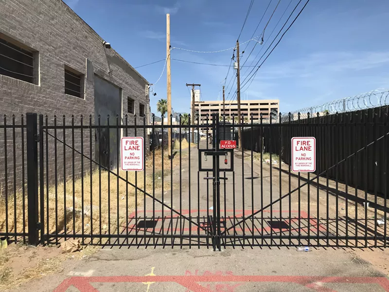 Image: The cost of anti-homeless gates for an alley in Phoenix may be reimbursed by federal coronavirus relief money.