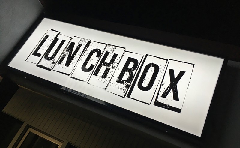 The Lunchbox's sign prior to the COVID-19 pandemic.