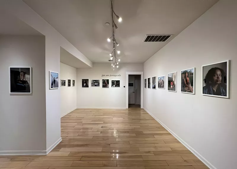 Image: Mollindo's "Sex and Sovereignty" photography exhibition at Eye Lounge in downtown Phoenix.