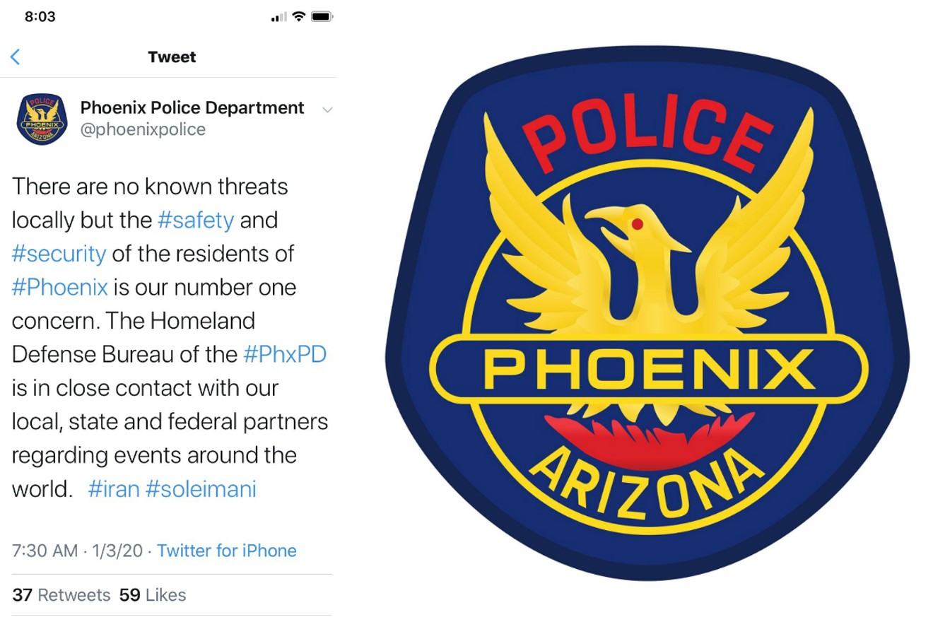 Phoenix police's Friday morning tweet