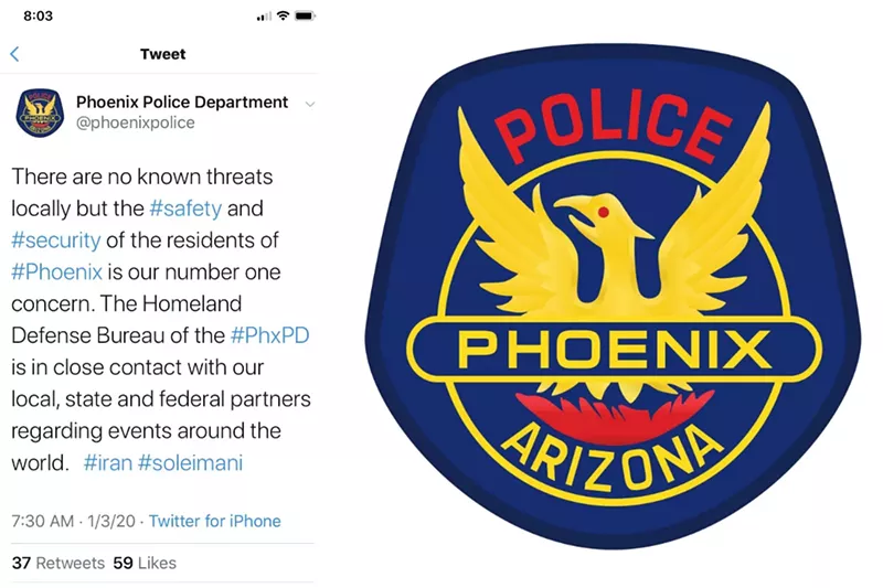 Image: Phoenix police's Friday morning tweet
