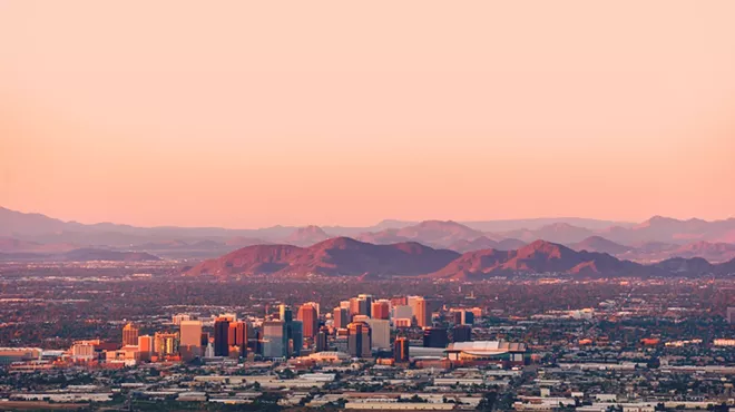 downtown phoenix at dusk