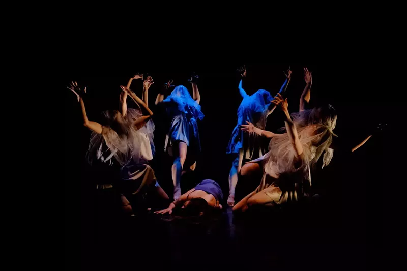 Image: Scene from Echoes, choreographed by Elisa Marie Cavallero, performed during the BlakTina Festival in Phoenix.