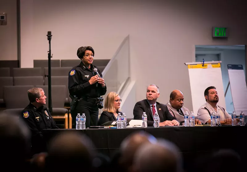 Image: Police Chief Jeri Williams advocated for the continued training of neck restraints in 2016, before becoming chief.