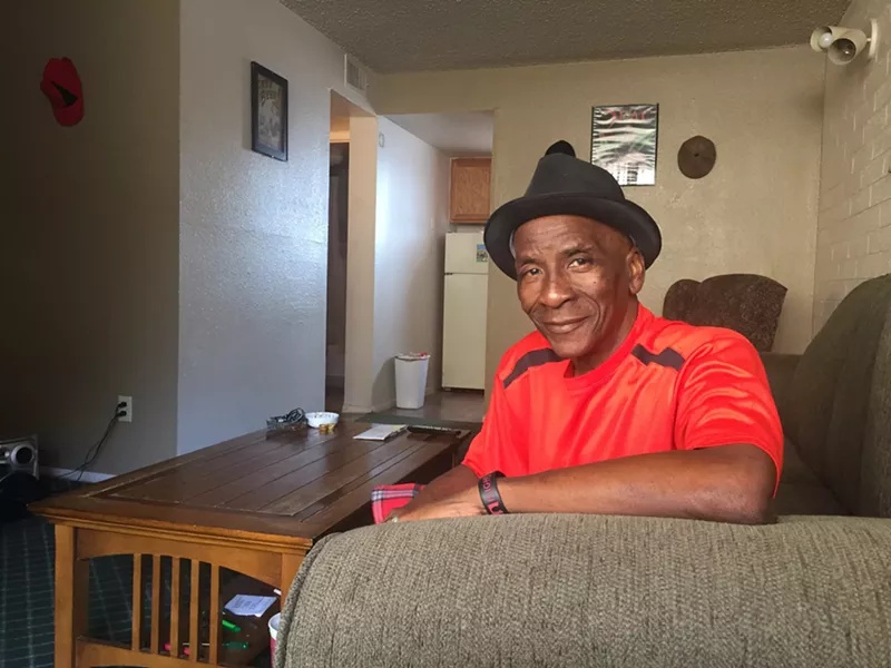 Image: Robert Norman, 61, was living in a Phoenix emergency shelter when he was placed in an apartment of his own, pictured here, through a new rapid rehousing program.