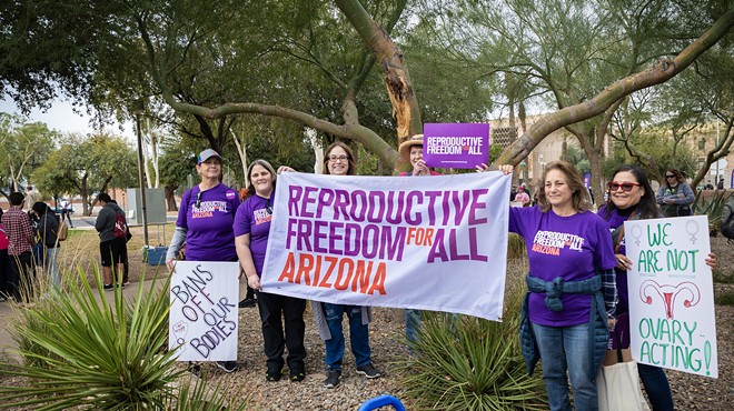 Abortion rights activists in Phoenix