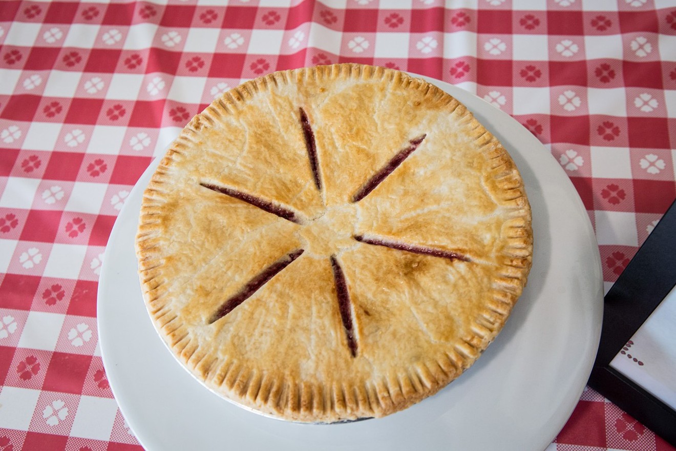 2015 Pie Social: Dusty Sullivan of Benedict's made classic cherry pie.