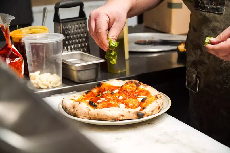Image: Arizona Distilling Co. had teamed up with Phoenix pizza maker Ryan Moreno to bring Neapolitan-style pies to their Tempe bar.
