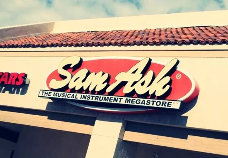 Image: Sam Ash is just one of the music stores where you can pick up new musical skills.