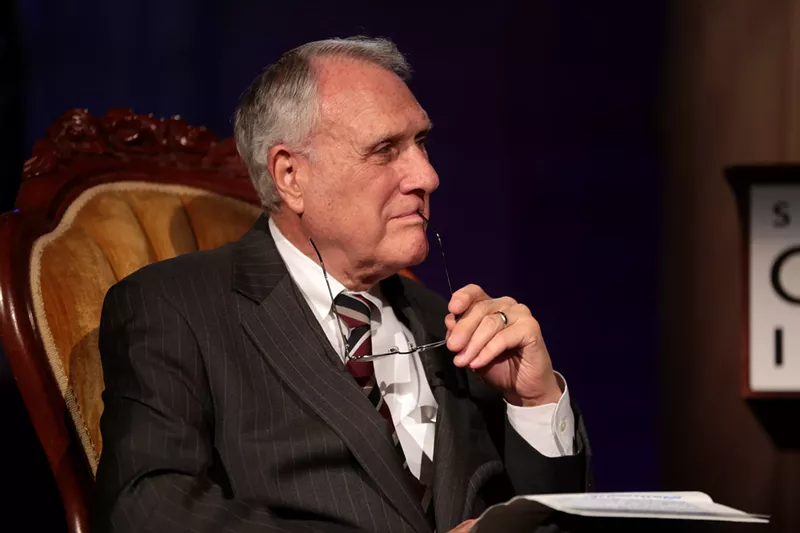 Image: Former Arizona Senator Jon Kyl at a 2017 forum hosted by the Sandra Day O'Connor Institute. The Arizonan was selected to shepherd President Trump's Supreme Court pick to confirmation.