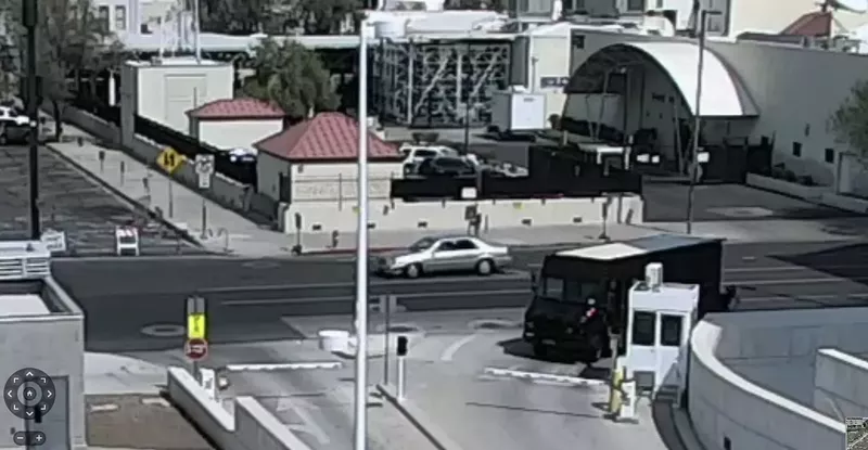 Image: Phoenix police say this photo shows Carr's vehicle leaving the scene of the shooting.