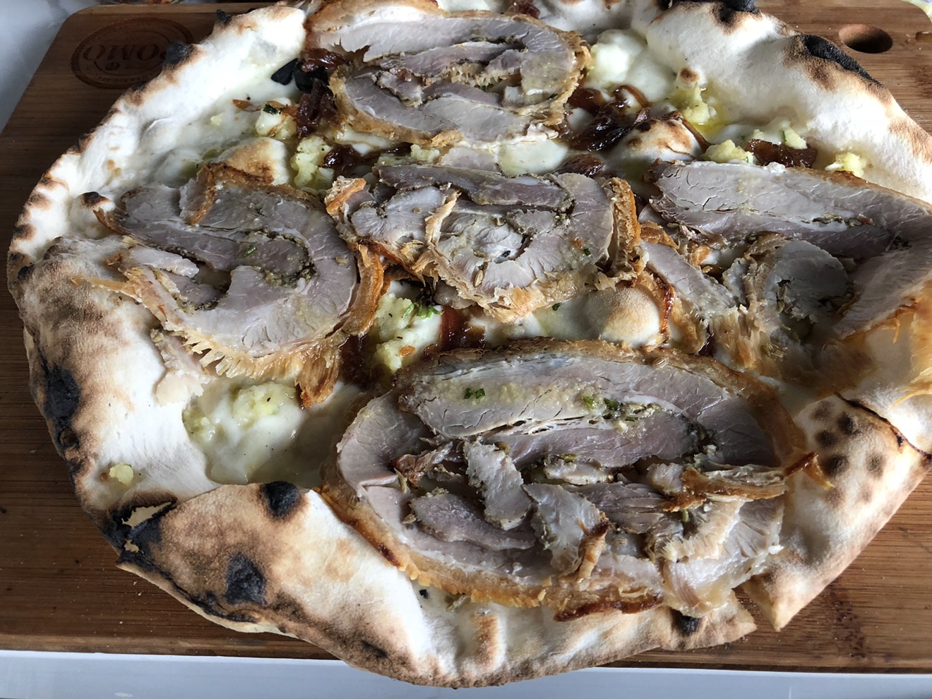 "Rimini-style" pizza, new to Pomo.